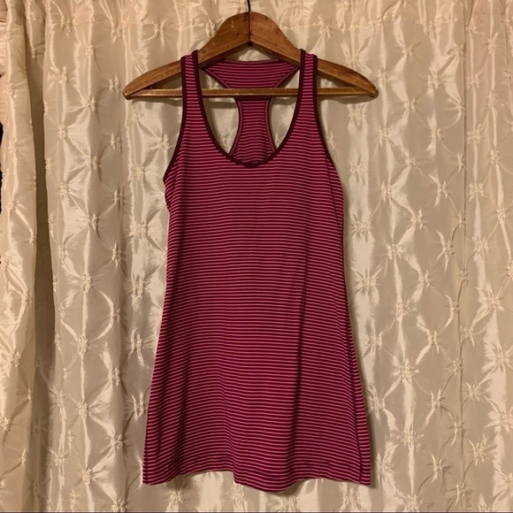 Lululemon Pink Cool Racerback Tank Top  Stripe - Picture 2 of 11